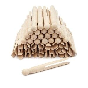 Juvale Wooden Clothespins - 4.3 x 0.5 in, 50 Pack NEW!!